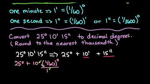 Convert Degrees, Minutes, Seconds to Decimal Degrees