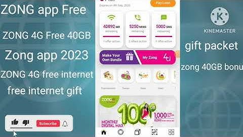 Zong Free Internet  2023 4G  Internet 40 GB | 2024 zong app 🥱