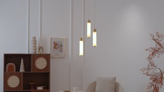 Tala Brass Pendant Lamp – Sleek Warmth for Modern Interiors