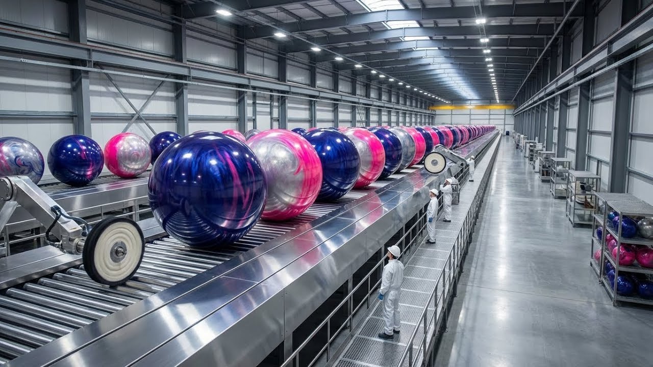 Inside the Bowling Ball Factory: Casting Swirling Resin Spheres (Full ...
