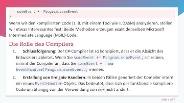 Verstehen des Unterschieds zwischen dem Verkabeln von Ereignissen mit und ohne new in C#