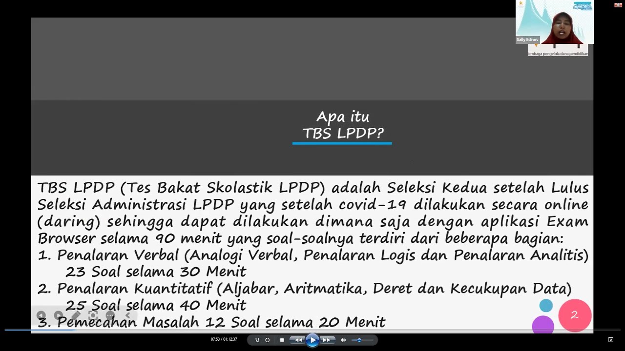 Persiapan Seleksi Bakat Skolastik (TBS) & Belajar Bersama Menjawab Soal-soal TPA