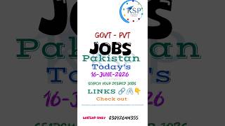 Latest Government & Private Job Opportunities | 16-June-2026 #jobs