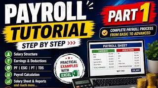 Payroll Tutorial Part 1 | Payroll Processing in Excel | Salary Calculation | HR Payroll Training