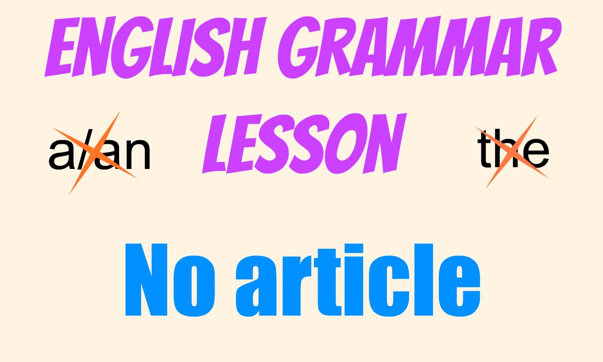 Pre-intermediate English - No article - inglés pre intermedio