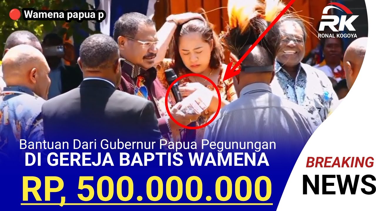 Dr Hc JHON TABO SE. MBA GUBERNUR PAPUA PEGUNUNGAN BANTUAN GEREJA BAPTIS WAMENA RP, 00.000.000