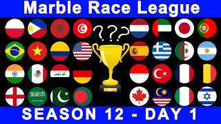 Marble Race League Season 12 DAY 1 Marble Race in Algodoo