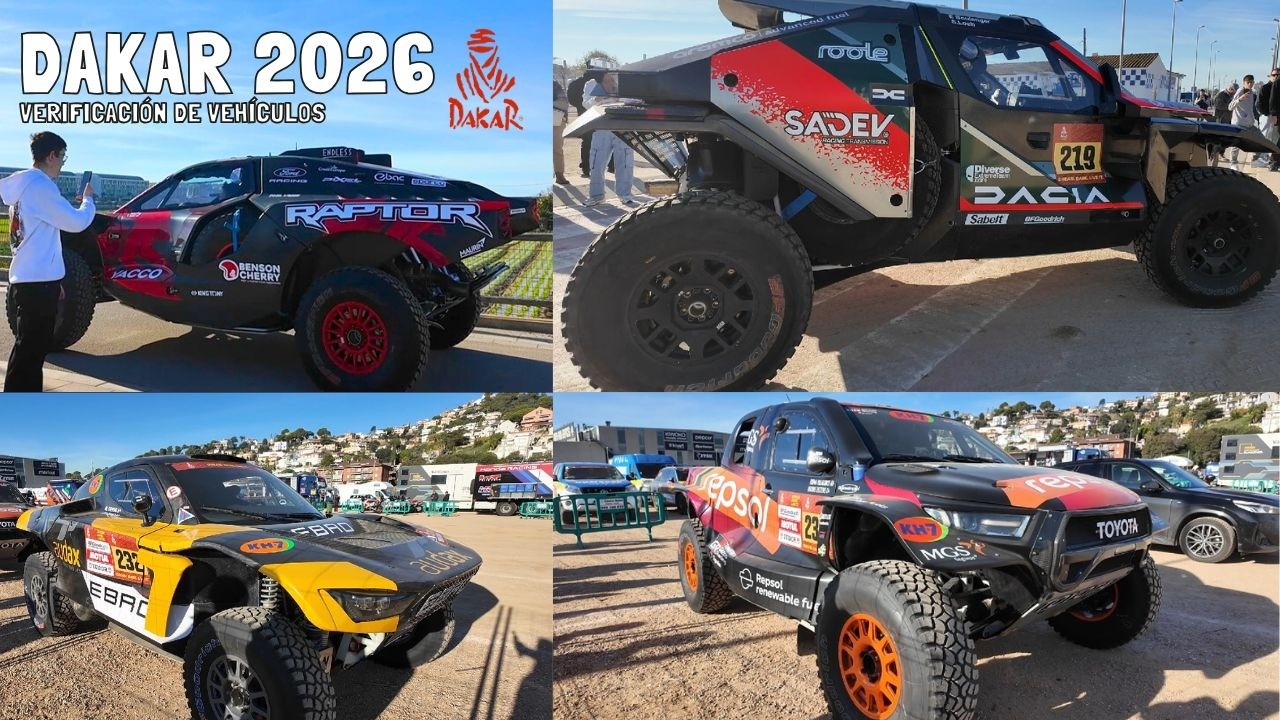 ¡ARRANCA el DAKAR 2026! 🔥 Así llegan los Ford, Dacia, Ebro y Toyota a la VERIFICACIÓN