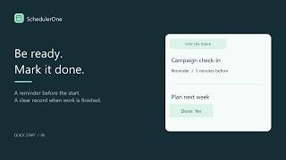 Set Reminders and Mark Work Done | SchedulerOne Quick Start 06