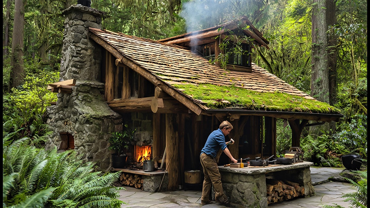 I Built the Cheapest House in 20 Days to Live Alone in the Forest ...