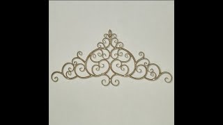Exclusive Majestic Champagne Gold Metal Scroll Wall Art Sculpture