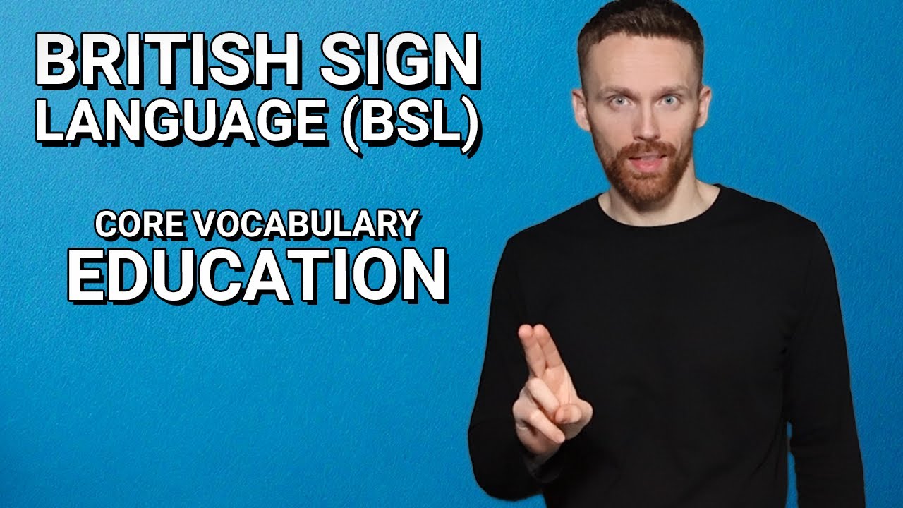 Learn BSL: Core Vocabulary - Education - YouTube