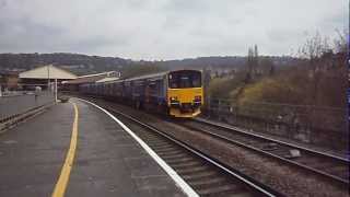 First Great Western Dmu's no's: 150124-150221 Departs Bath Spa Working 2V90 On The 03-04-2012.