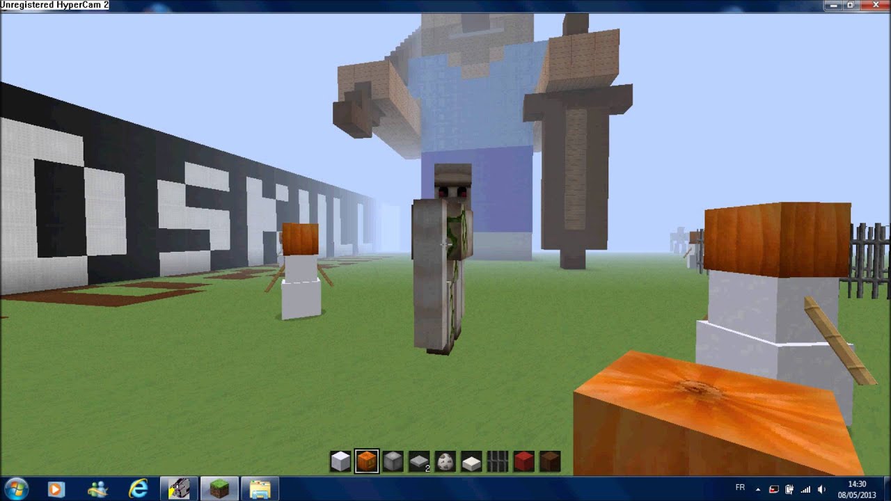MINECRAFT [TUTO] comment creer des trolls et bonhomme de neige - YouTube
