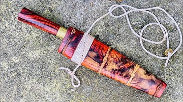 Cây D lớn size 27cm,thép 80crv2 nhập Mỹ,cán vỏ gỗ trắc đuôi công của a Luật./Dao Mèo Gỗ Quý #daomeo