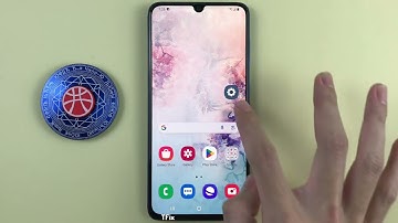 Press and hold words on the keyboard to add suggested characters on Samsung A70 Android 11