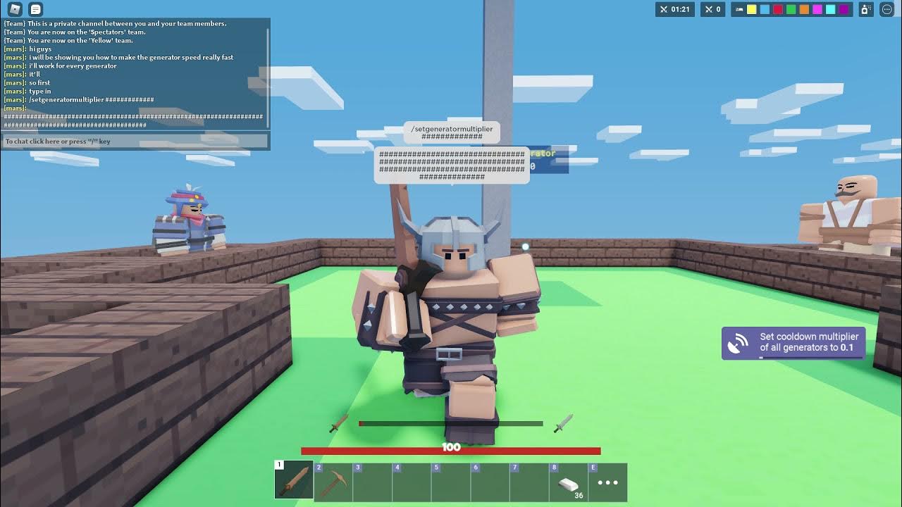 How to get a fast generator in Bedwars! (Roblox) YouTube