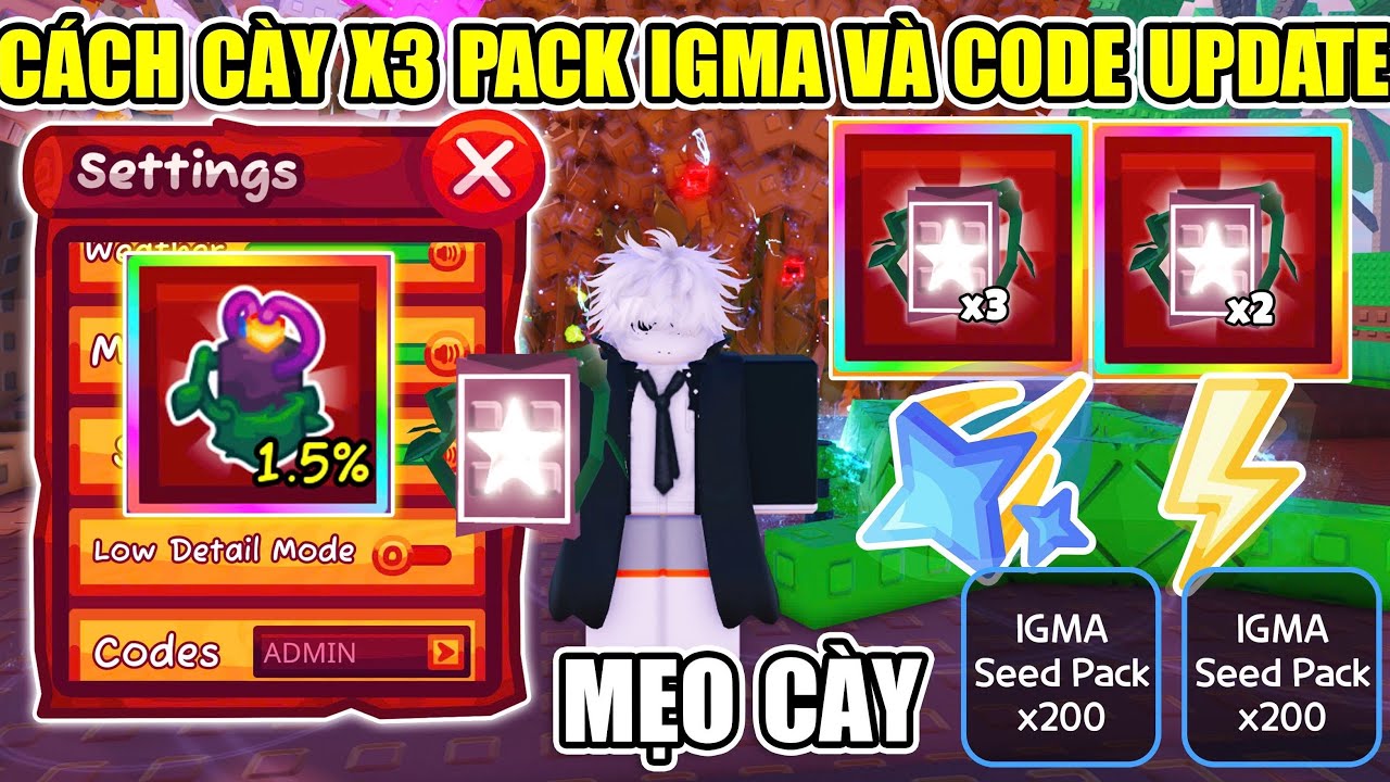 CÁCH CÀY X3 SEED PACK IGMA LIÊN TỤC, THỜI GIAN THỜI TIẾT VÀ CODE UPDATE GROW A GARDEN HORIZONS V2 