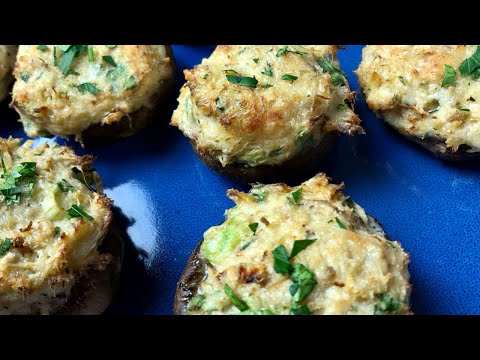THE BEST CRAB STUFFED MUSHROOMS | HOW TO MAKE CRAB STUFFED MUSHROOMS