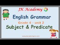 Subject and Predicate grade 4| Subject and Predicate class 4