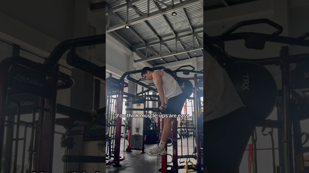 Got humbled by two pillars🗿 Pillar muscle up 