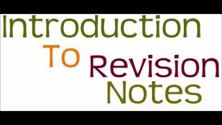 Introduction to Revision Notes.