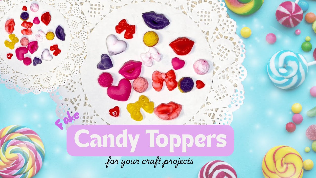 🍭 How to Make Fake Candy Toppers with Glue Sticks | Easy DIY Craft Tutorial 