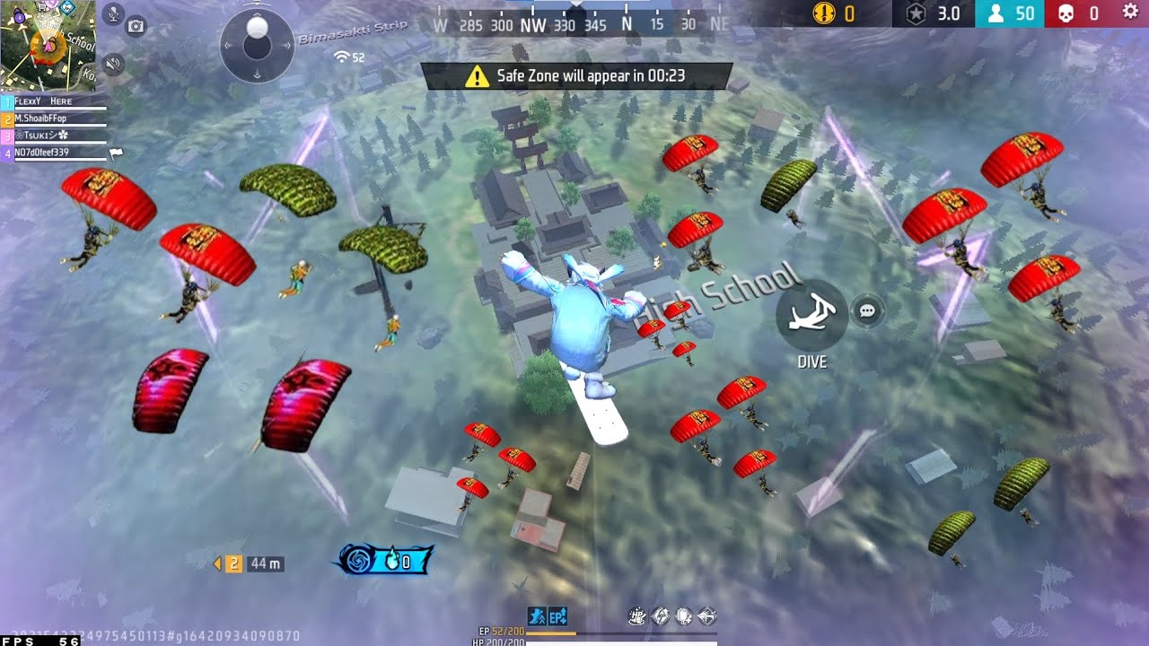 57 Kills 💪 | Mp40 + Winchester + m1887 | 99% Headshot | Free fire gameplay