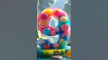 Colorful Jelly Countdown in Nature | 3D 9 to 0 Timer with Style! #countdown #timer #shorts