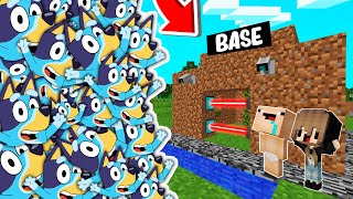 RETO DE LA BASE vs 1000000 BLUEY 😨😱 BASE BEBE NOOB vs BLUEY en MINECRAFT