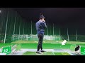 日曜ラウンド後の夜に練習来ました【隣打席の人が斜めにアプローチをしてきたので晒します】