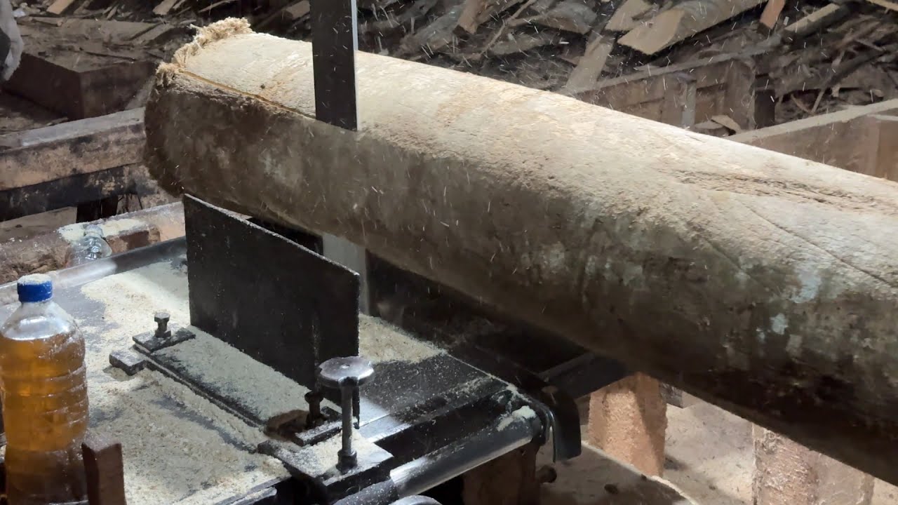 Efficient Steps of Sawing 2x20 Wood with Sawmill Machine - YouTube
