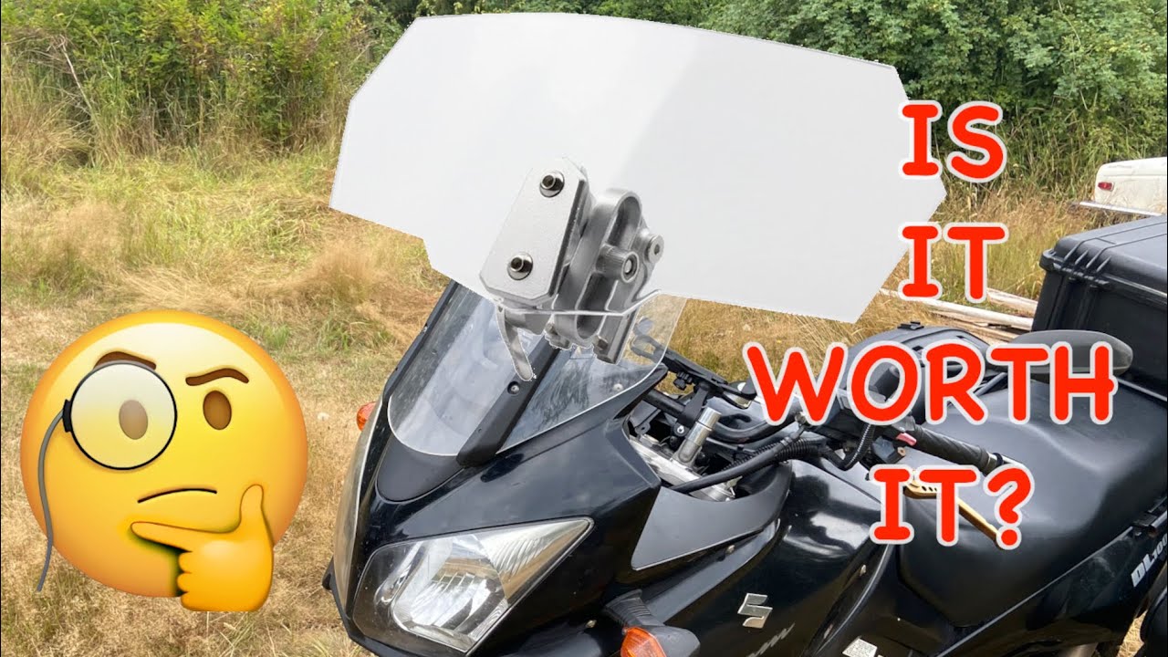 Amazon Motorcycle Windshield Deflector/Spoiler. Is it worth it? YouTube