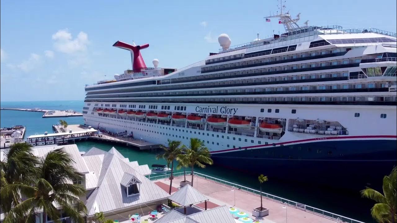 Carnival Glory at Key West Drone view YouTube