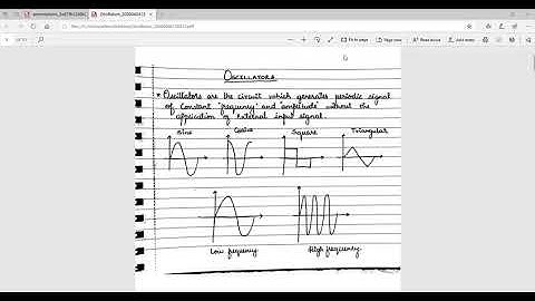 Basic Electronics module 4 Oscillator Circuits video lecture 04