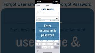 How to Log In with the Food Lion App screenshot 2