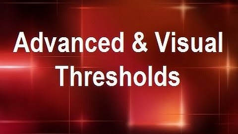 MicroStrategy - Advanced & Visual Thresholds - Online Training Video by MicroRooster