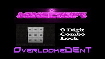 9 Digit Combo Lock (Super Compact) - Minecraft Xbox 360/PS3 - [Tutorial]
