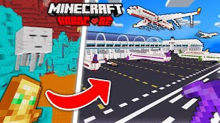 I Transformed the NETHER into an AIRPORT in Hardcore Minecraft... [#28]