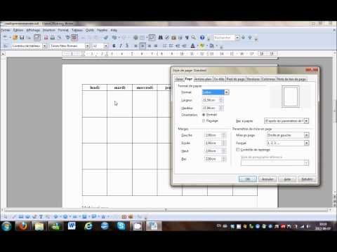 Openoffice Modifier L Orientation D Une Page Youtube