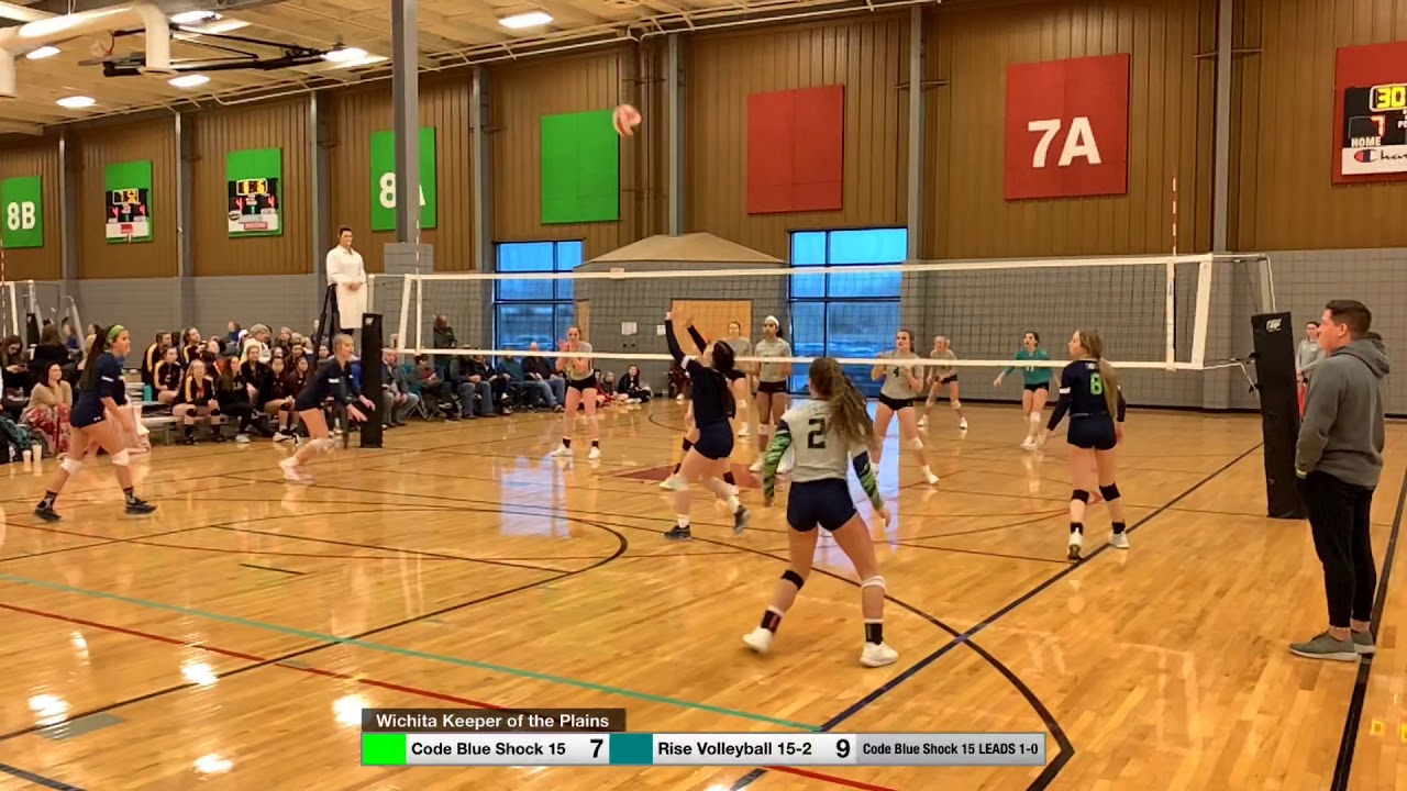 Code Blue Shock 15 vs Rise Volleyball 152 Wichita Keeper of Plains