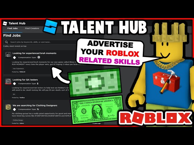 Roblox Talent Hub Coming Soon Earn Robux For Your Roblox Skills Youtube - roblox account keywords