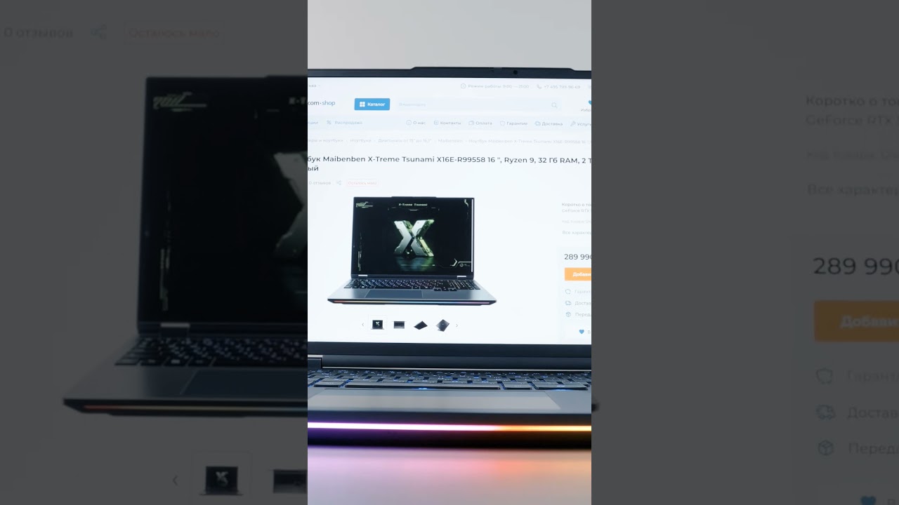 Крутой ноутбук Maibenben X-Treme Tsunami X16E