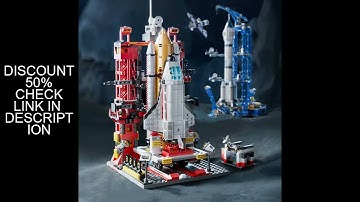 ToylinX Launch Center Lunar Lander Model Building Blocks Spaceship Spaceport Figure Shuttle Rocket B