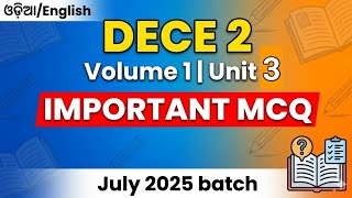 Dece 2 unit -3 (volume 1) MCQ Question 