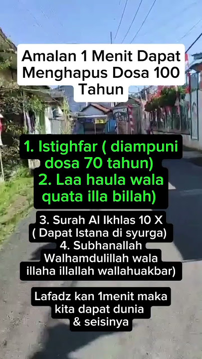 Amalan Satu Menit Dapat Menghapua Dosa#dzikir#motivasihidup#quotes#puasa#ramadan#doa