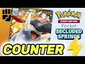 DONPHAN EX to counter Lightning in the recent Ranked matches at Pokemon TCG Pocket: Secluded Springs