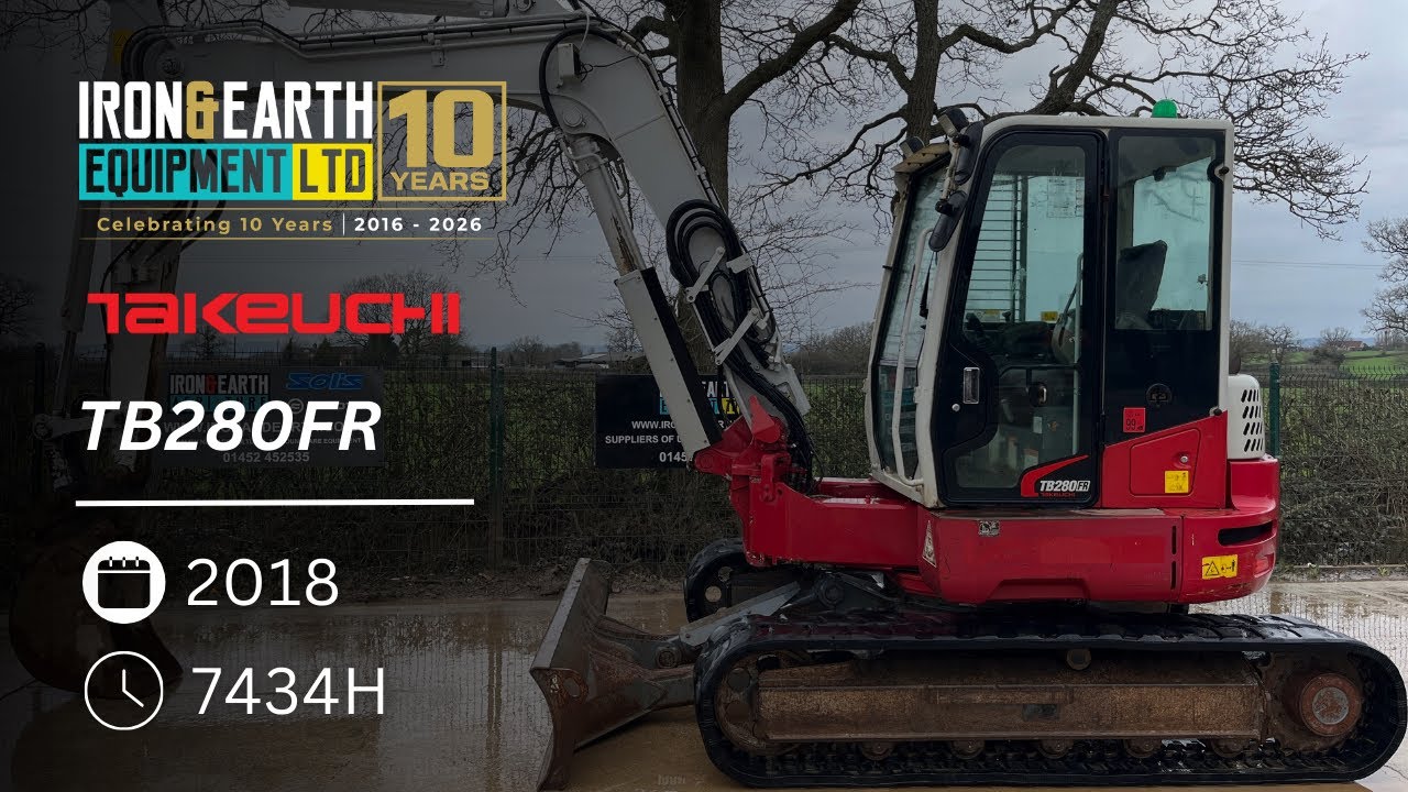 2018 Takeuchi TB280FR Excavator 