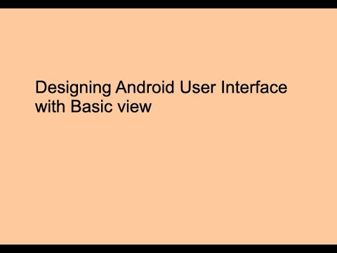 Android: Designing UI for your first app with View - YouTube