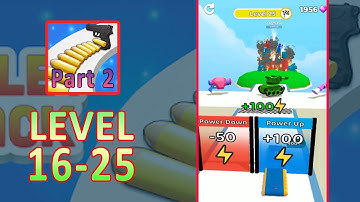 Bullet Stack - Gameplay Walkthrough || Part 2 All Levels 16-25 || Max Gun Level (iOS, Android)